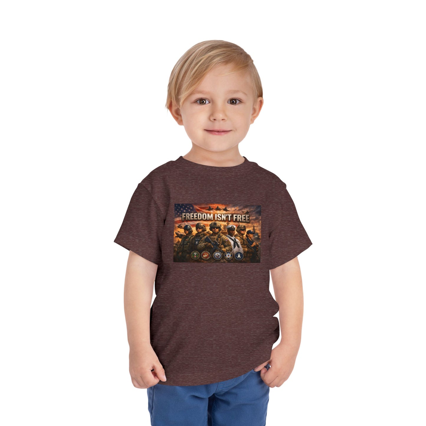 Freedom Isn't  Free Toddler Unisex Short Sleeve Crewneck Tee