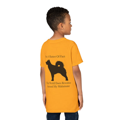 Matter Of Fact Malamute Youth Unisex Short Sleeve Crewneck Tee