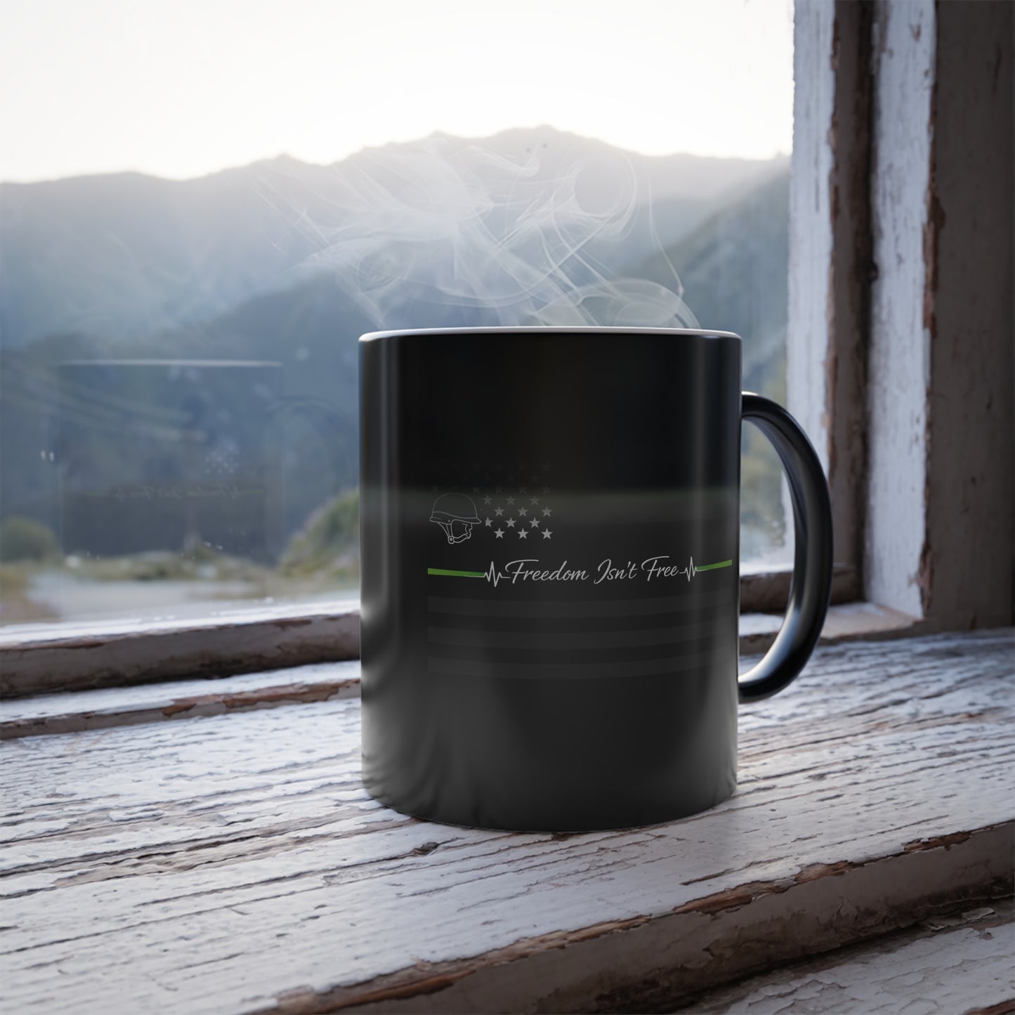 Thin Green Line Color Changing Mug