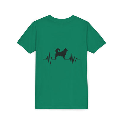 My Heart Beats For Malamutes Youth Unisex Short Sleeve Crewneck Tee