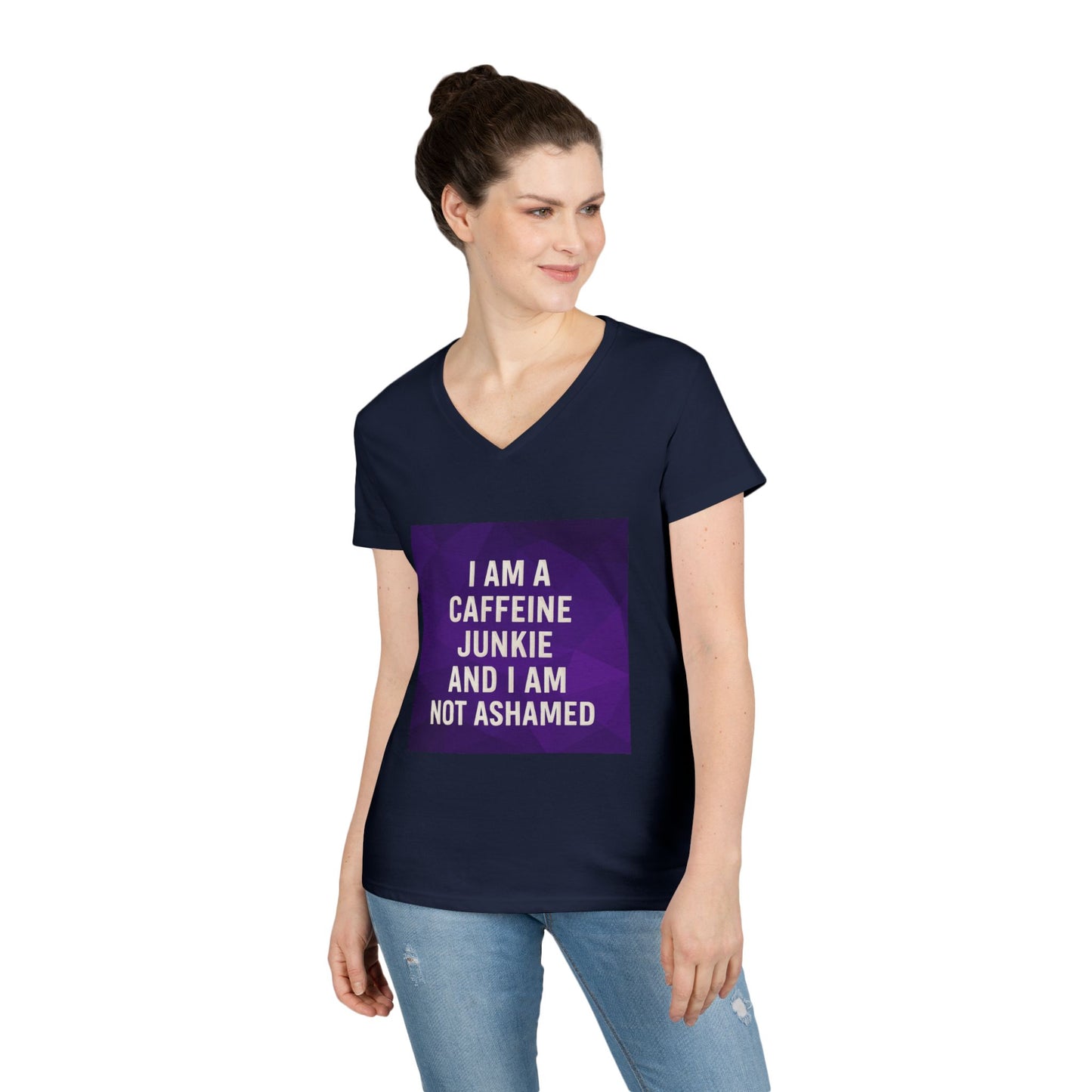 Caffeine Junkie Women's V-Neck T-Shirt