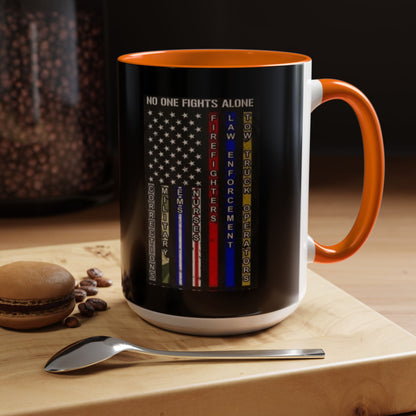 No One Fights Alone 2-Tone Coffee Mug