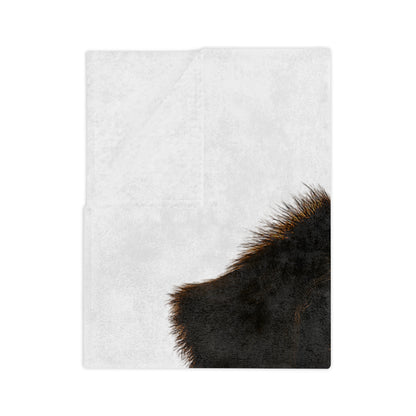 Aussie Head Velveteen Microfiber Blanket
