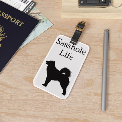 Sasshole Life Leather Strap Luggage Tag