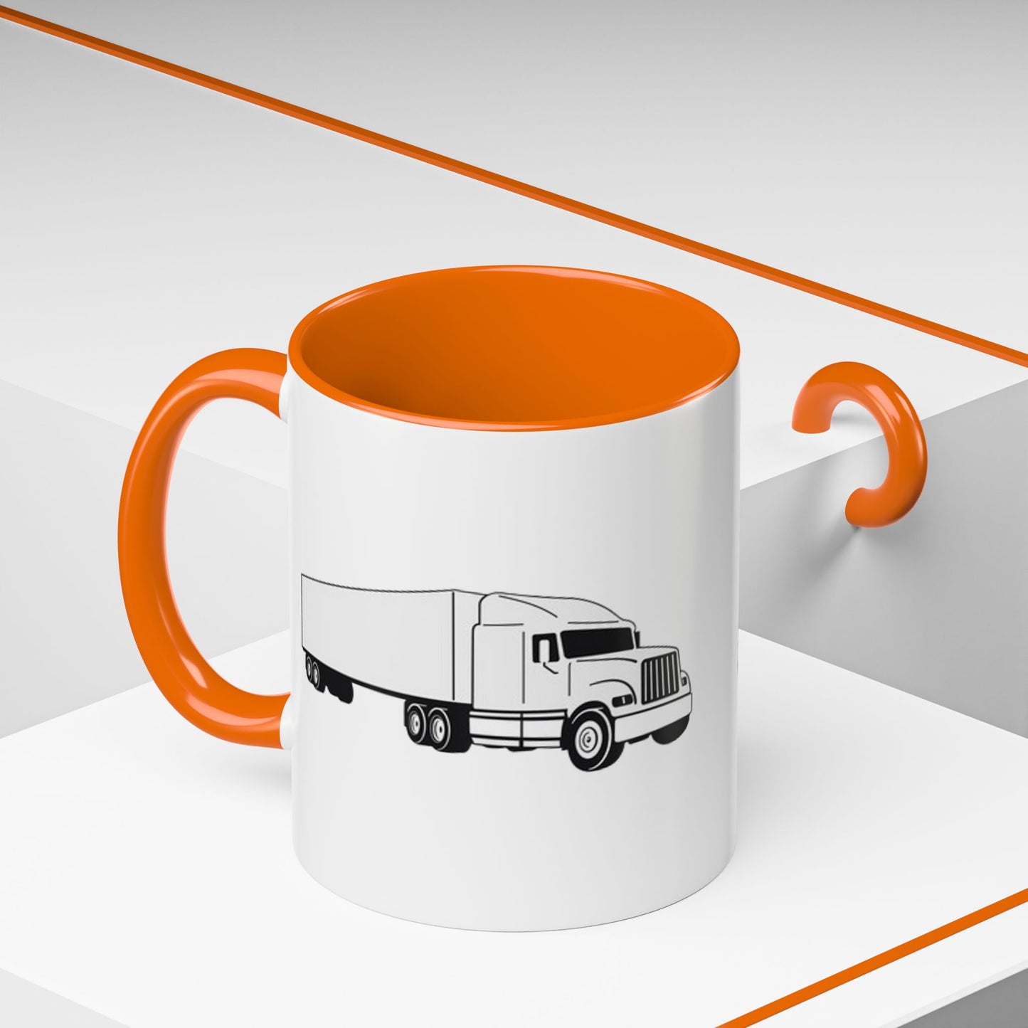 Semi Truck 2-Tone Coffee Mug