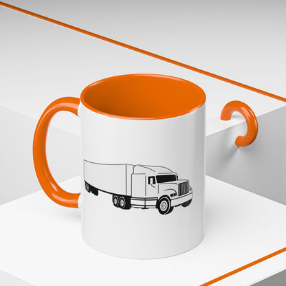 Semi Truck 2-Tone Coffee Mug