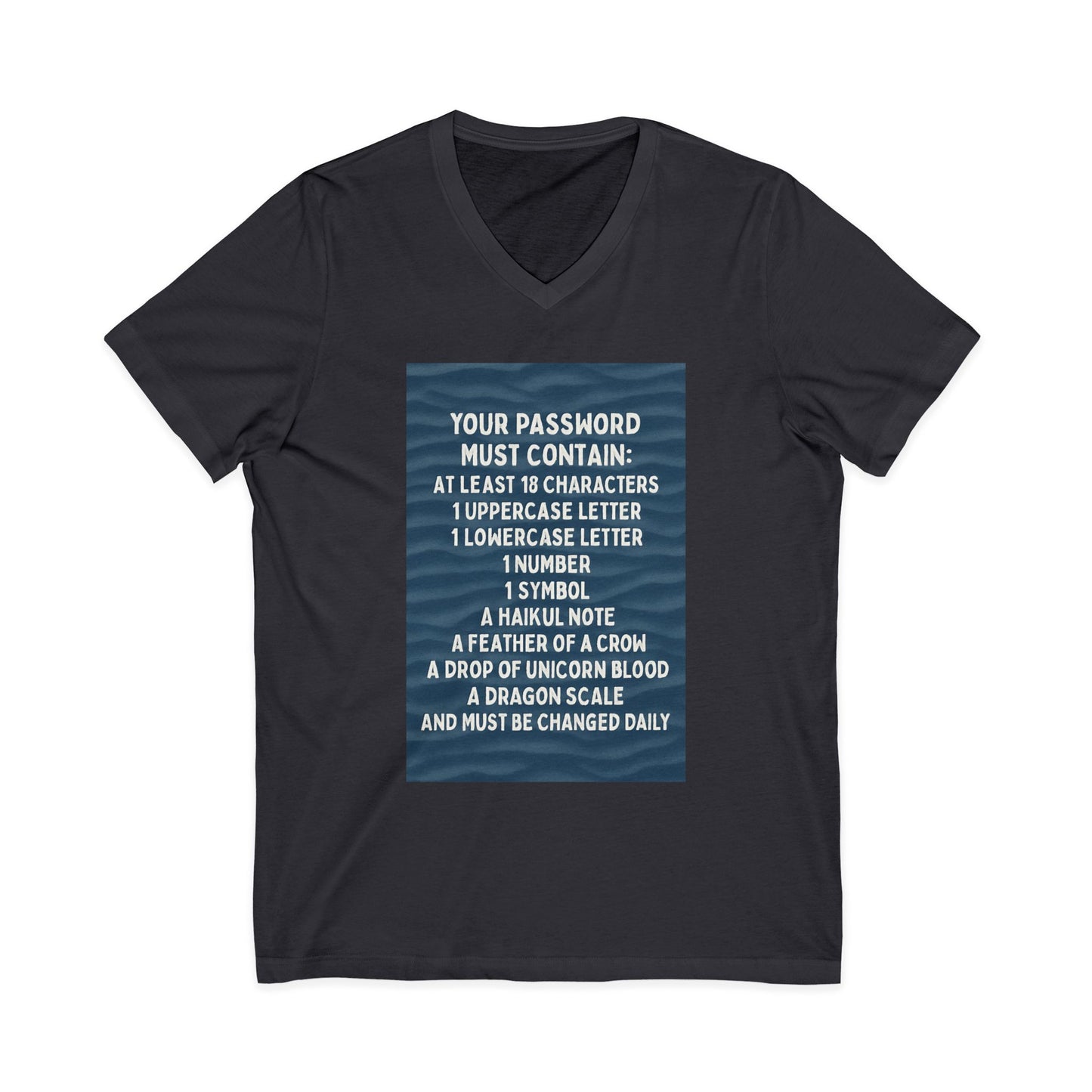Password Unisex Short Sleeve V-Neck Tee