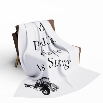 Pull Out Flatbed Tow Truck Arctic Fleece Blanket