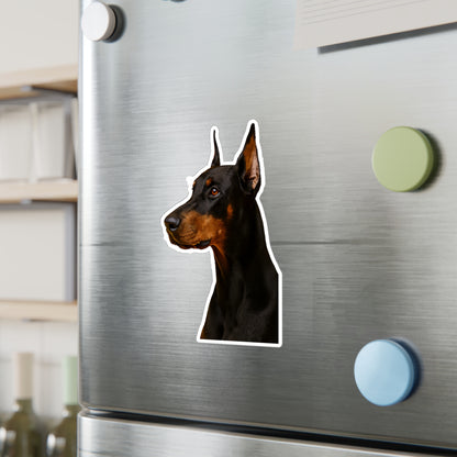 Doberman Head Vinyl Decal