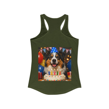 Birthday Buddy Aussie Women's Racerback Tank
