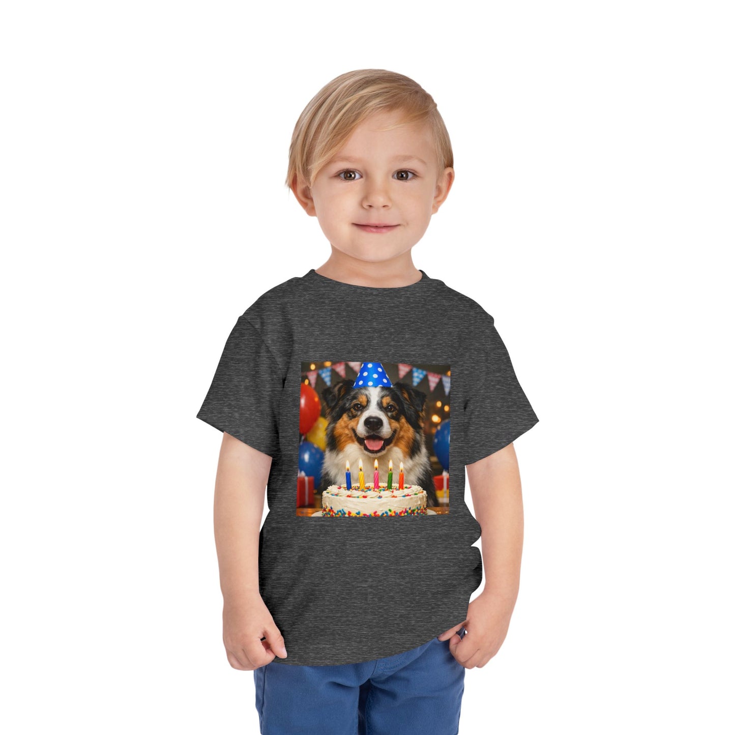 Birthday Buddy Aussie Toddler Unisex Short Sleeve Crewneck Tee