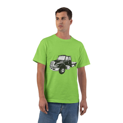 Flatbed Tow Truck Men's Short-Sleeve Crewneck Tee