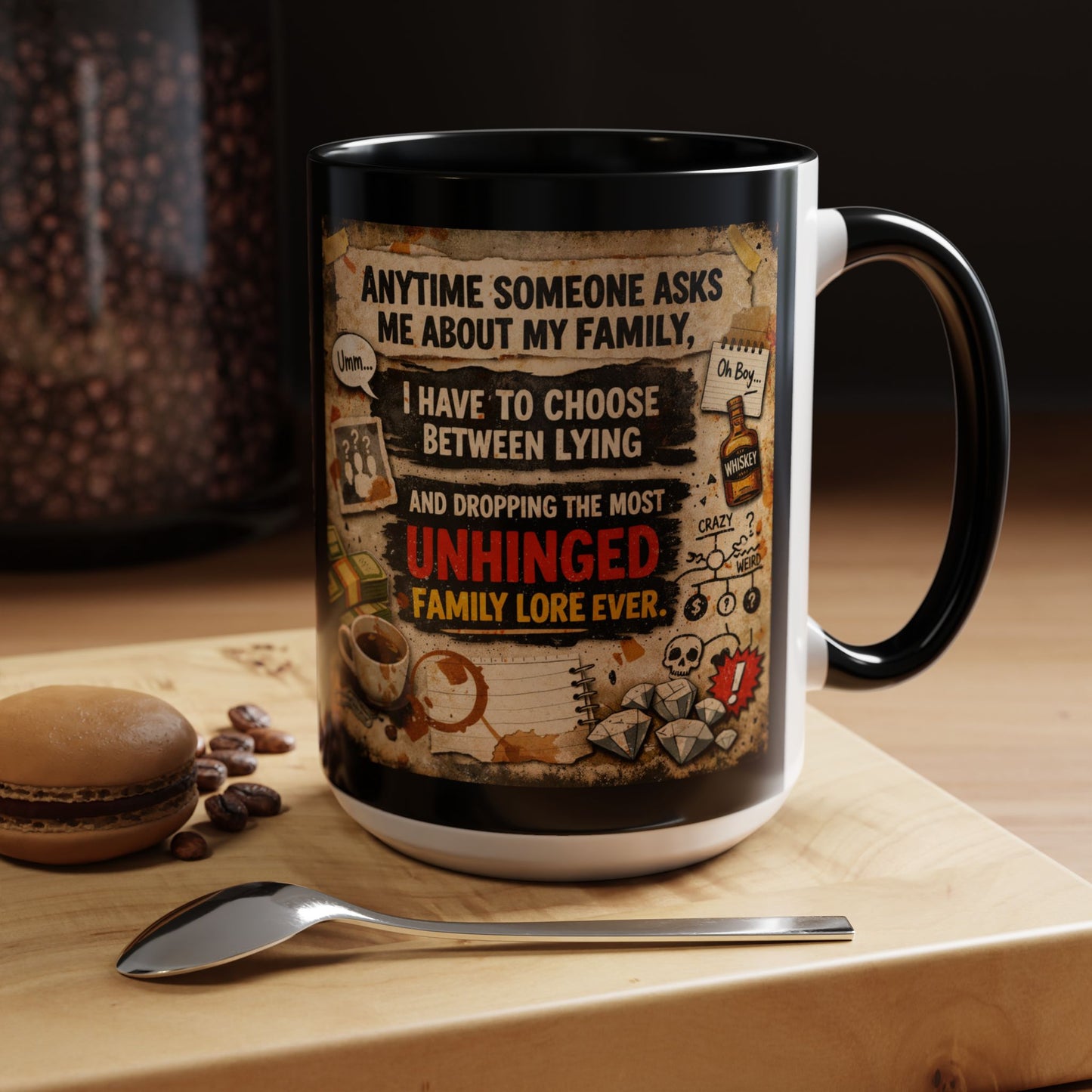 Unhinged Family 2-Tone Coffee Mug