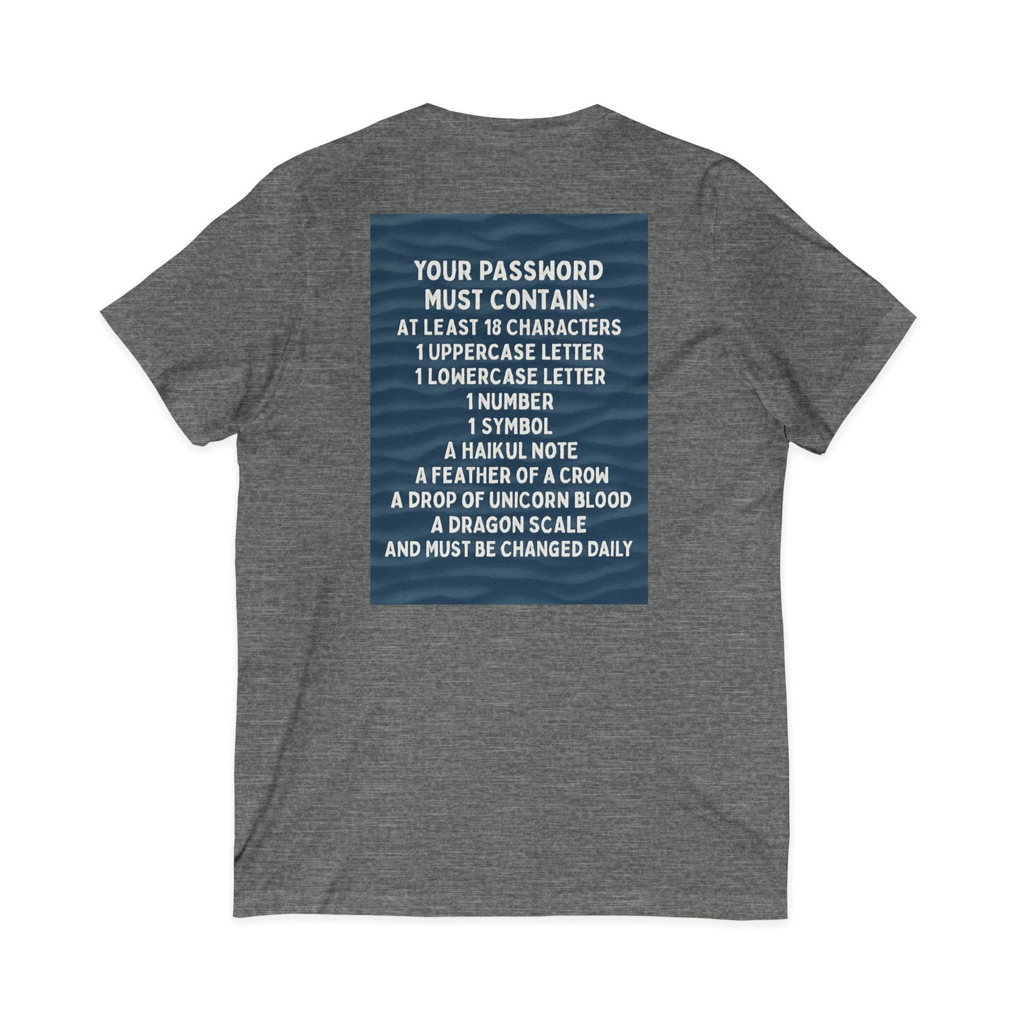 Password Unisex Short Sleeve V-Neck Tee