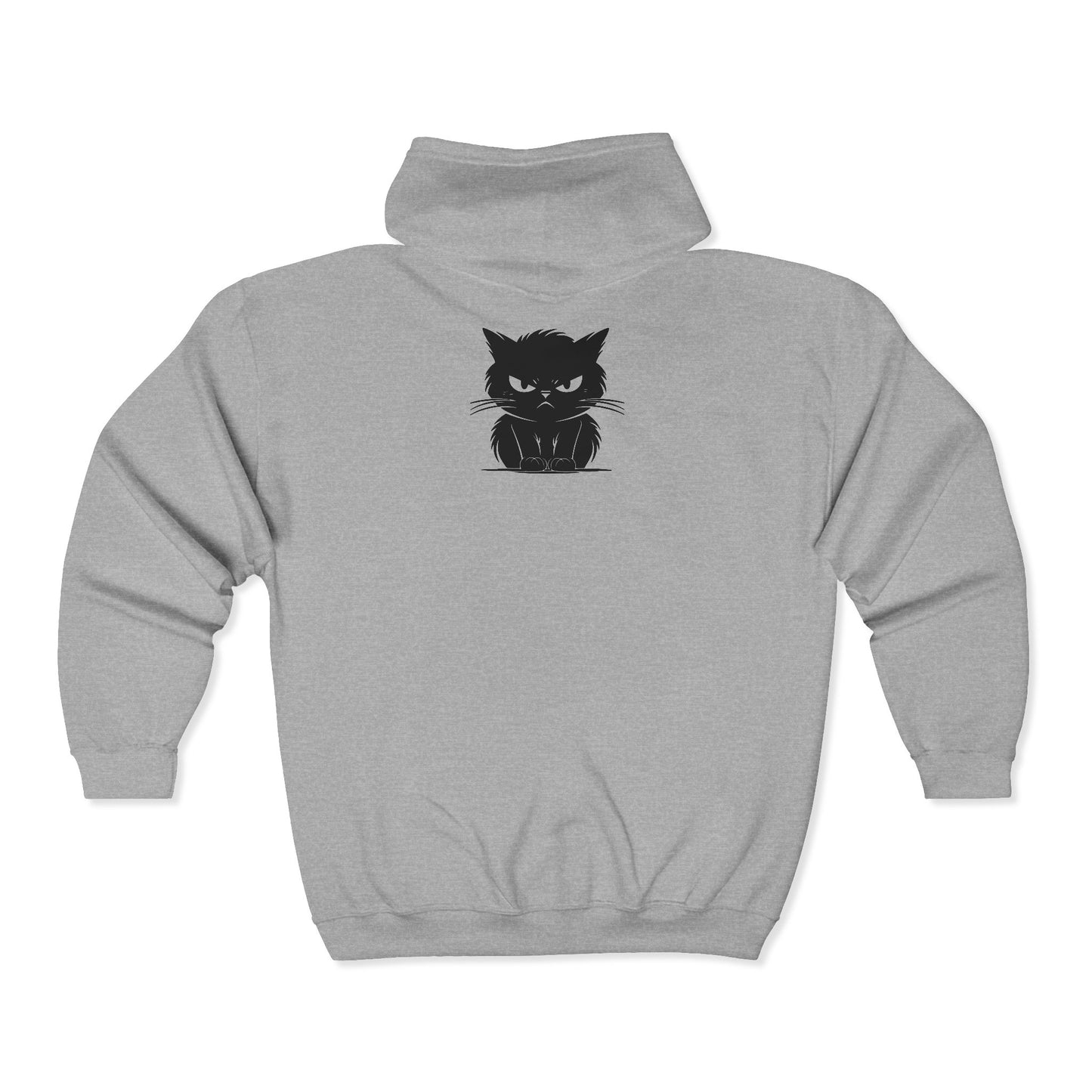 Angry Cat Unisex Full Zip Hoodie