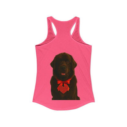 Cupid's Companion Newfie Women's Racerback Tank