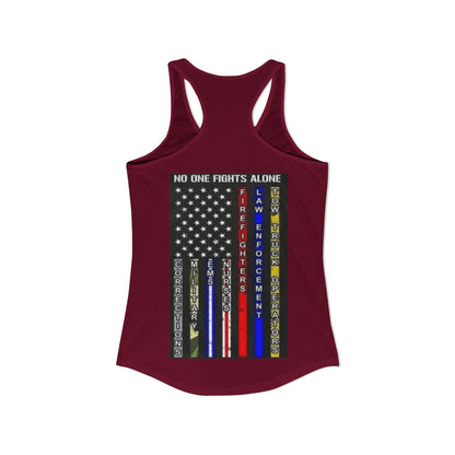 No One Fights Alone Women's Racerback Tank