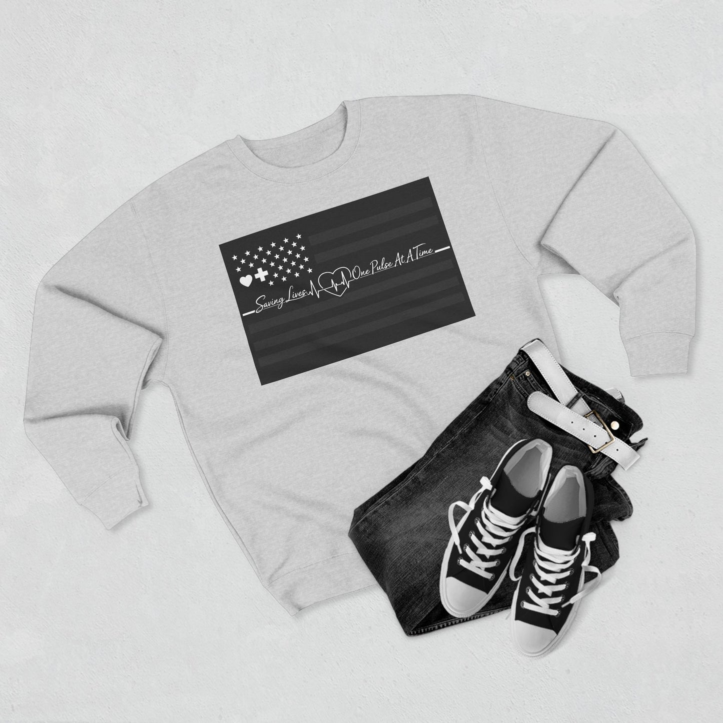 Thin White Line Unisex Crewneck Sweatshirt