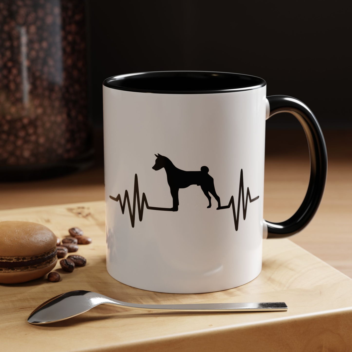 My Heart Beats For Basenjis 2-Tone Coffee Mug