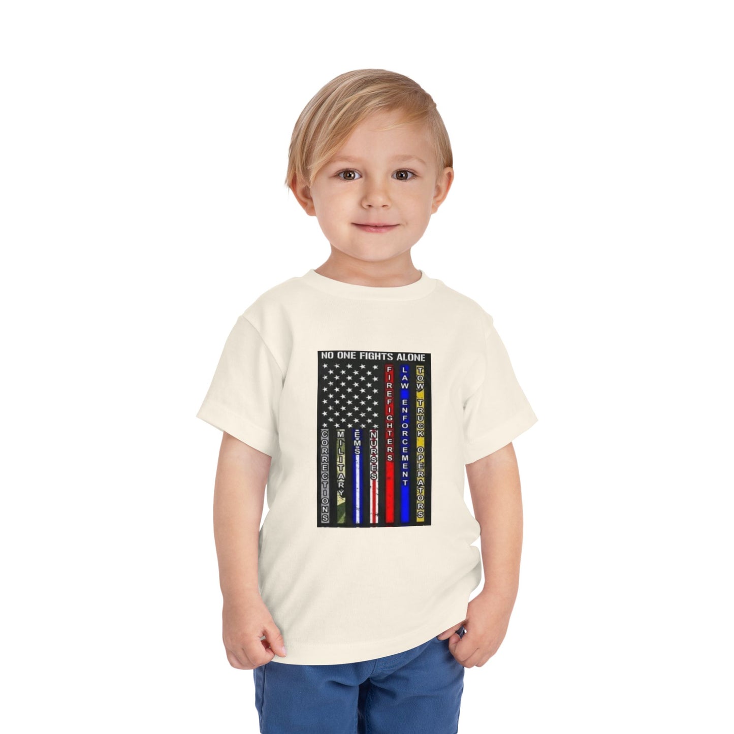 No One Fights Alone Toddler Unisex Short Sleeve Crewneck Tee