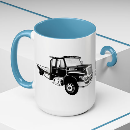 Flatbed Tow Truck 2-Tone Coffee Mug