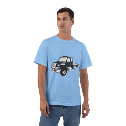Flatbed Tow Truck Men's Short-Sleeve Crewneck Tee