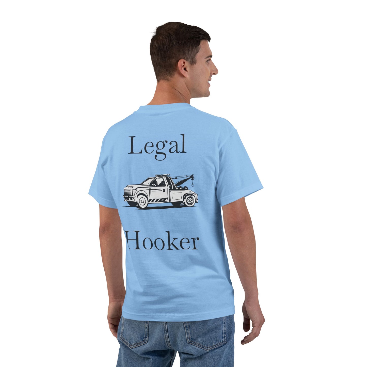 Legal H**ker Wheel Lift Tow Truck Men's Short-Sleeve Crewneck Tee