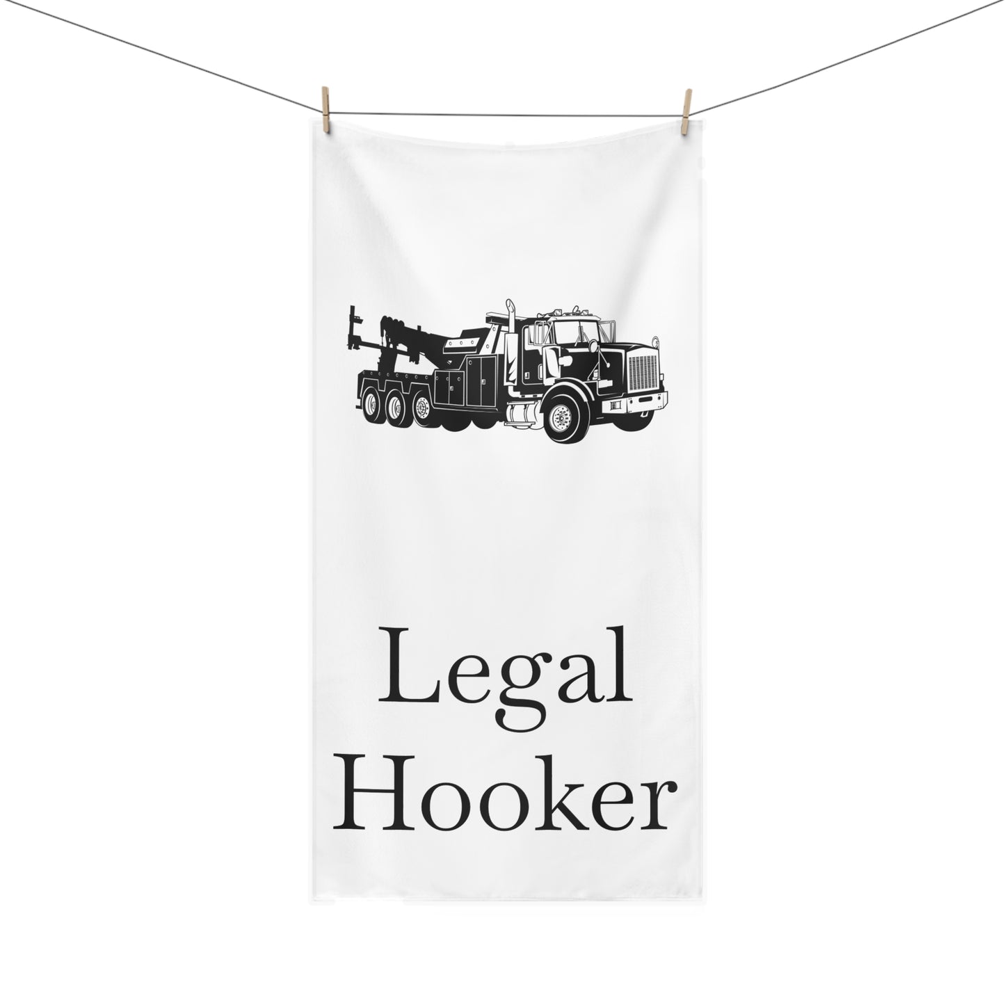 Legal H**ker Heavy Tow Truck Mink-Cotton  Beach Towel