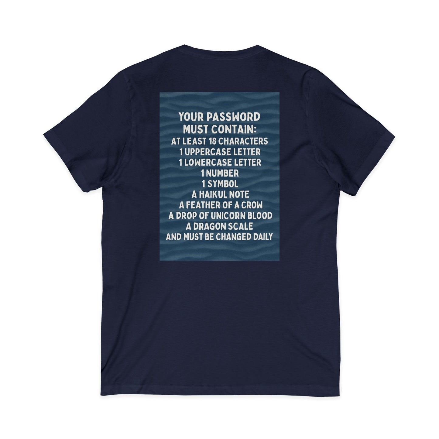 Password Unisex Short Sleeve V-Neck Tee
