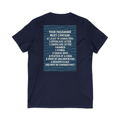 Password Unisex Short Sleeve V-Neck Tee