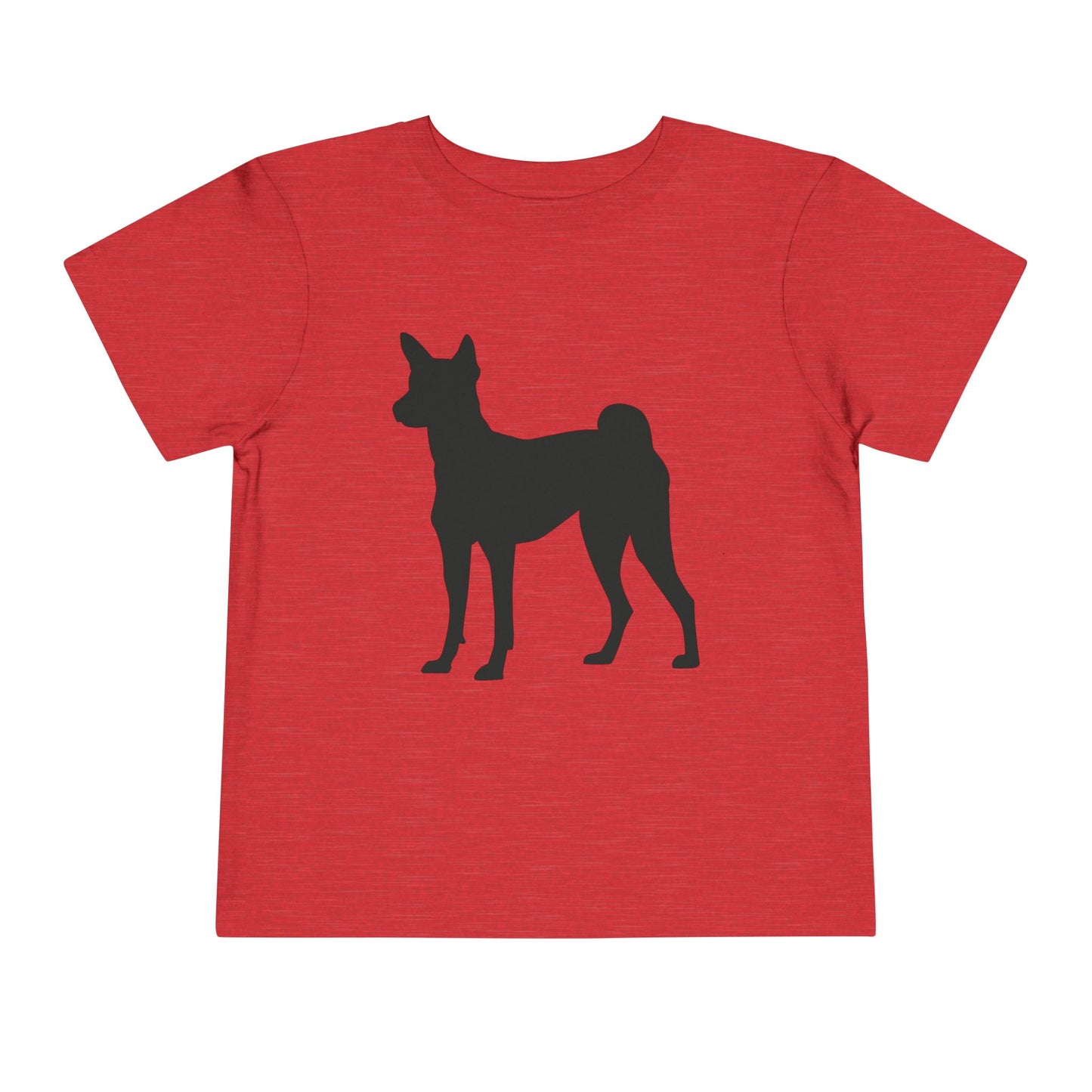 Basenji Silhouette Toddler Unisex Short Sleeve Crewneck Tee