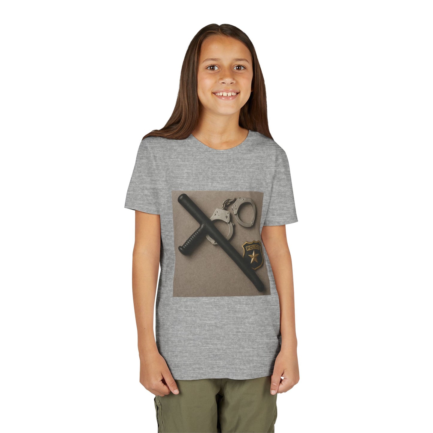 Law Enforcement Appreciation Youth Unisex Short Sleeve Crewneck Tee