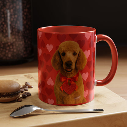 Cupid's Companion Poodle 2-Tone Coffee Mug