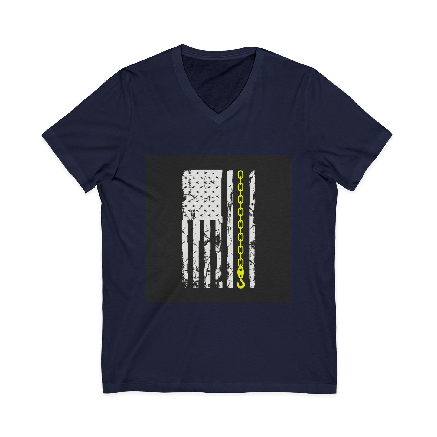 Thin Yellow Line Unisex Short Sleeve V-Neck Tee