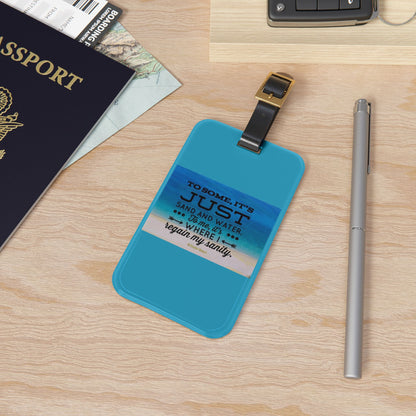 Dr. Beach Leather Strap Luggage Tag