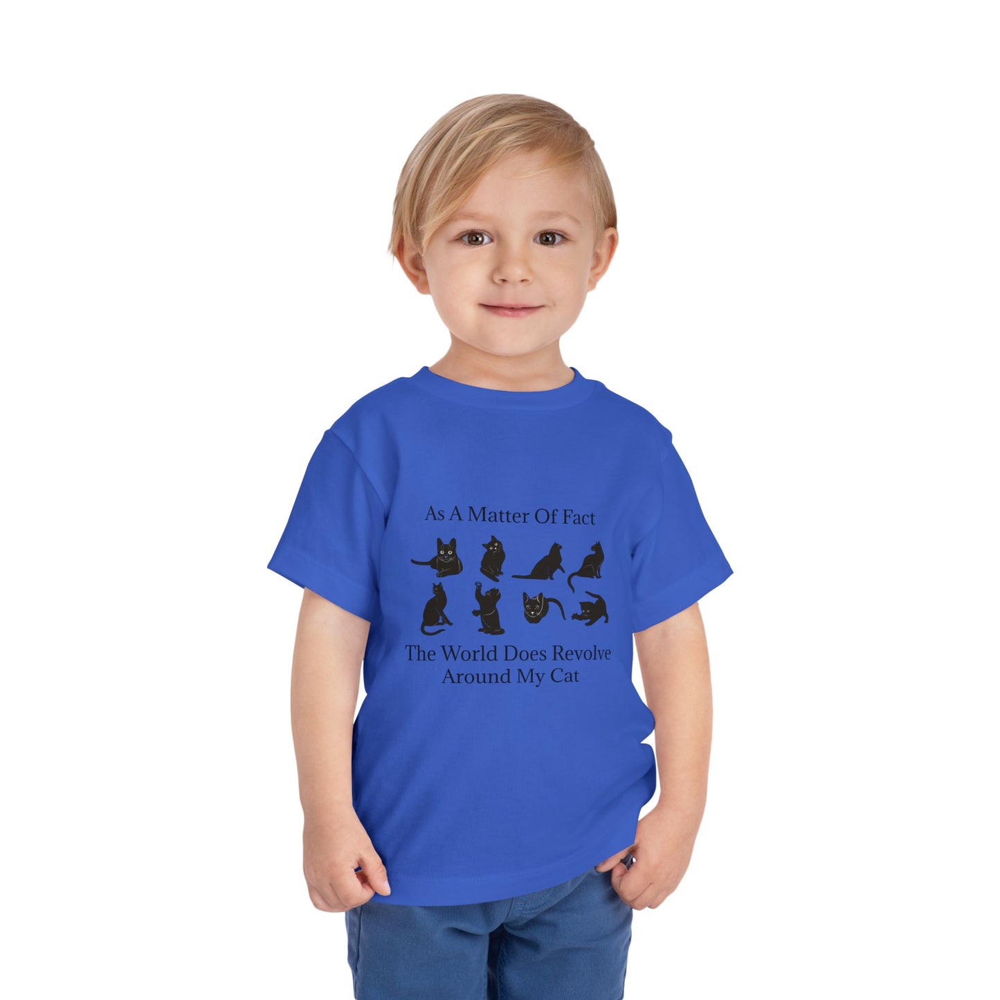 Matter Of Fact Cat Toddler Unisex Short Sleeve Crewneck Tee
