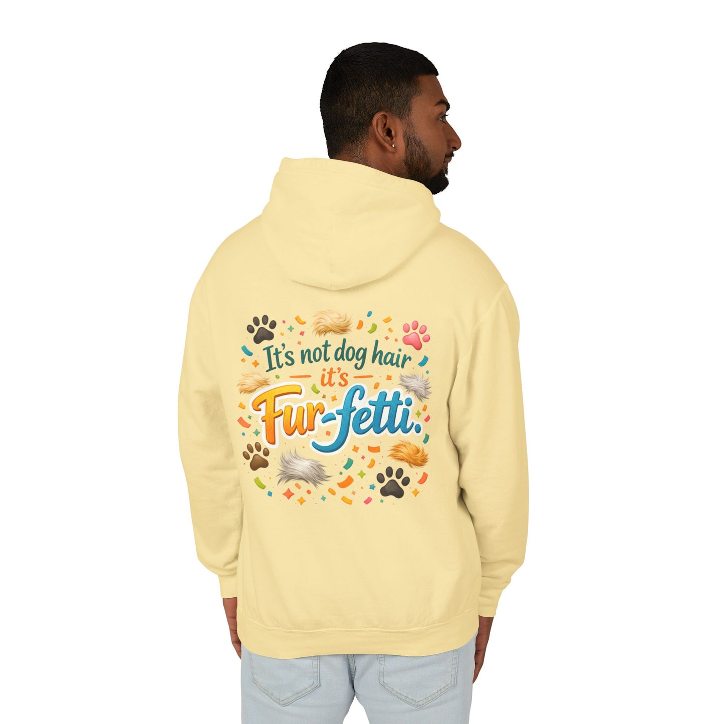 Fur-Fetti Dog Unisex Lightweight Hoodie