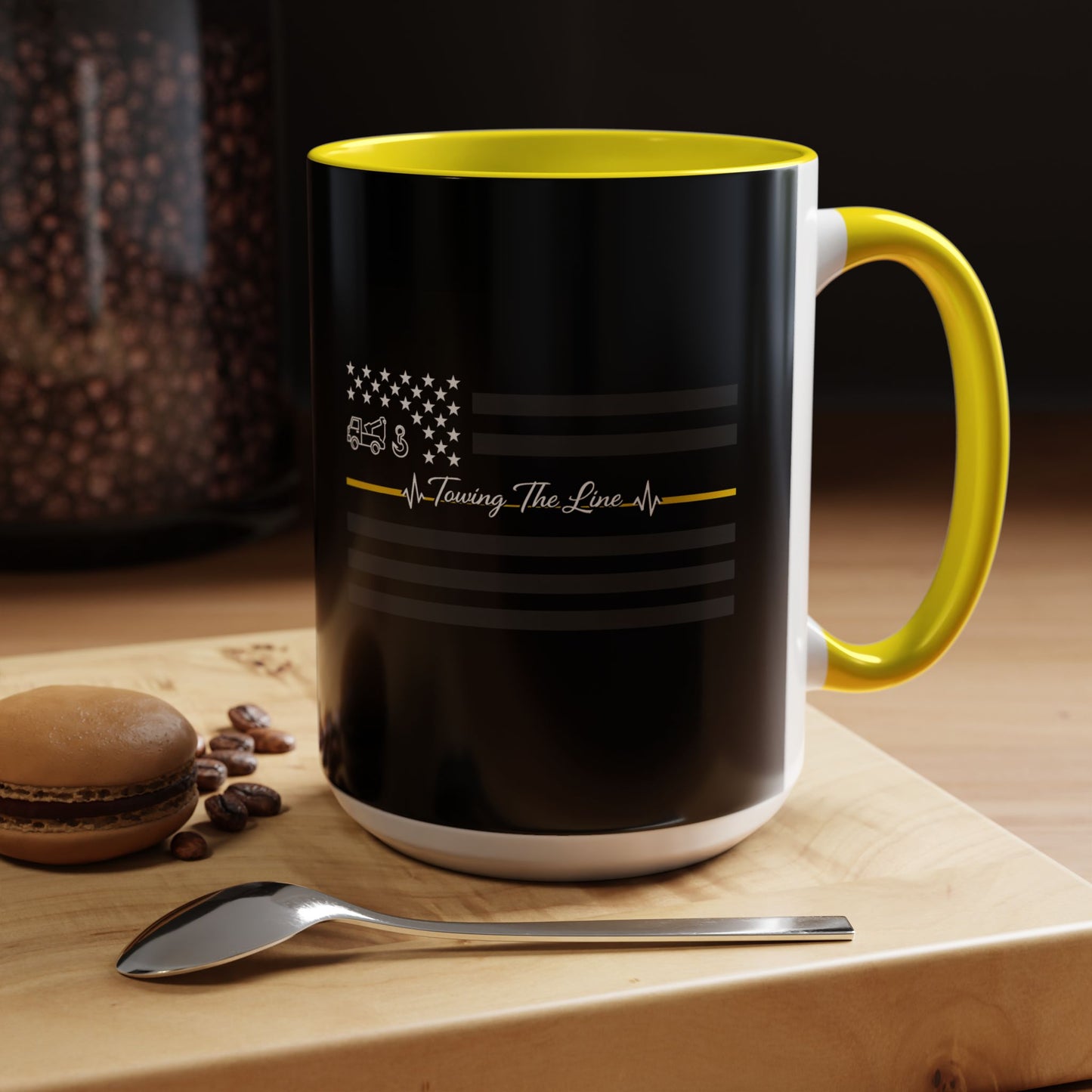 Thin Yellow Line 2-Tone Coffee Mug