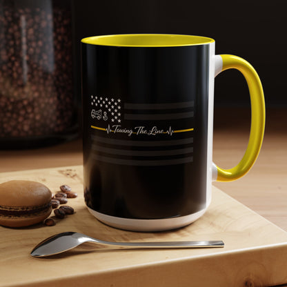 Thin Yellow Line 2-Tone Coffee Mug
