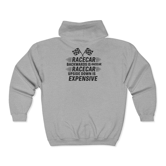 Racecar Backwards Unisex Full Zip Hoodie
