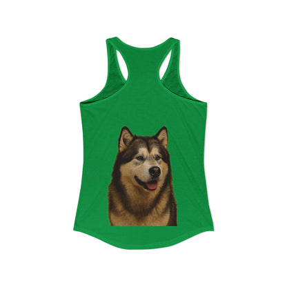 Malamute Head Women's Racerback Tank