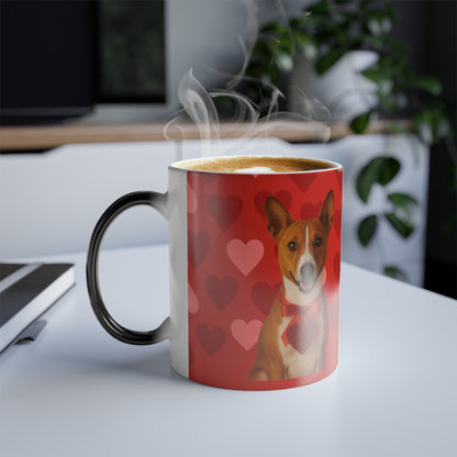 Cupid's Companion Basenji Color Changing Mug