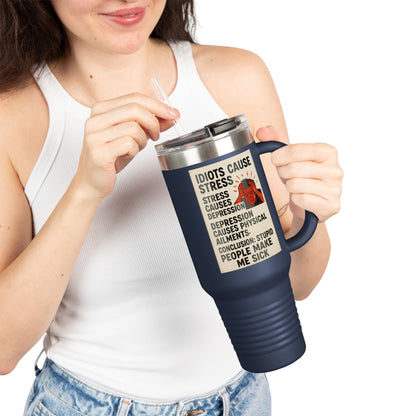 Stupid People Insulated Travel Mug