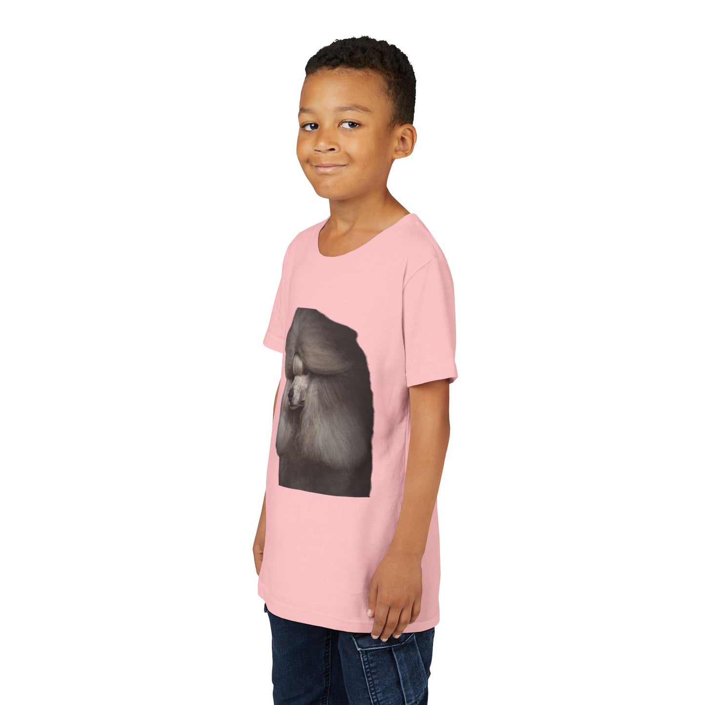 Poodle Head Youth Unisex Short Sleeve Crewneck Tee