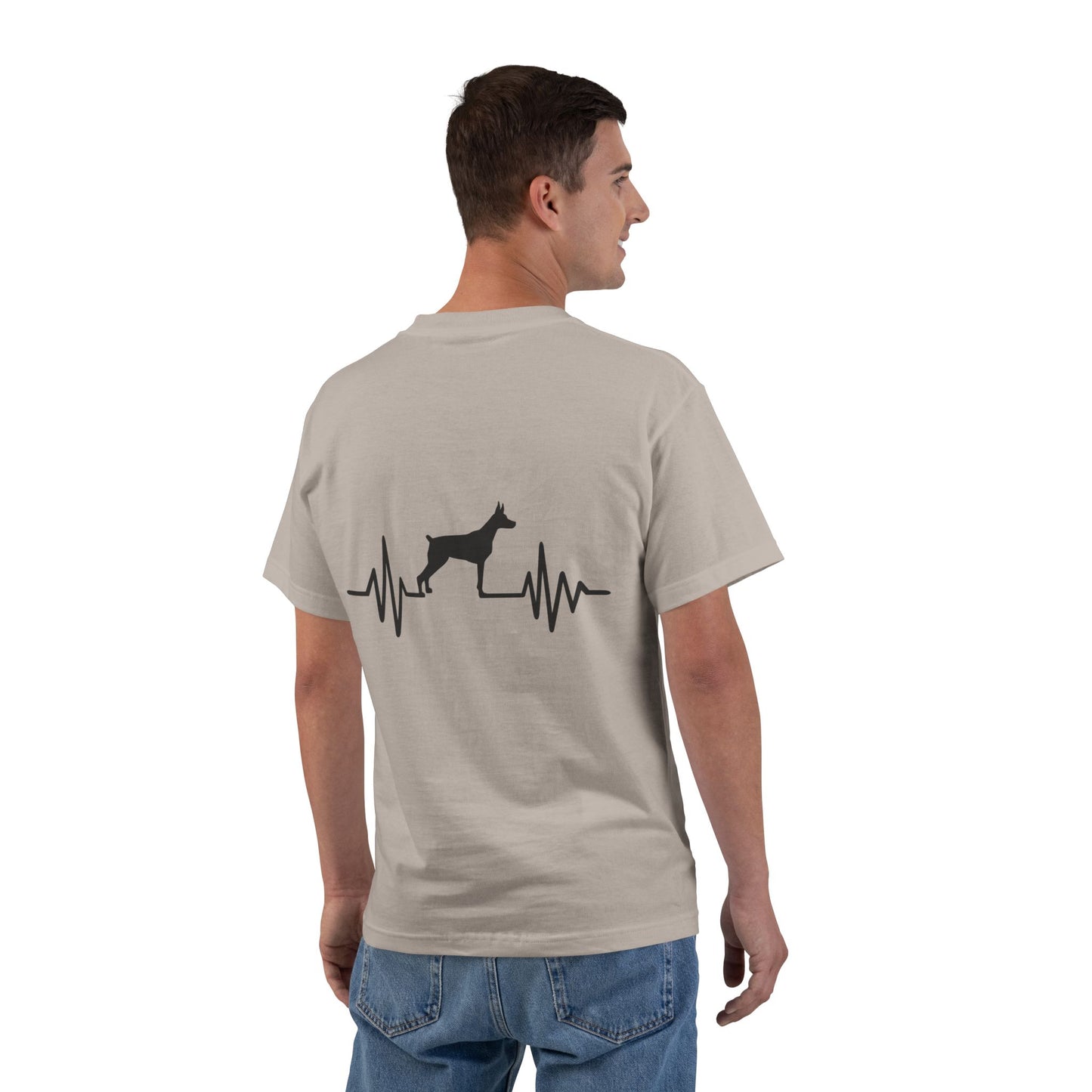 My Heart Beats For Dobermans Men's Short-Sleeve Crewneck Tee