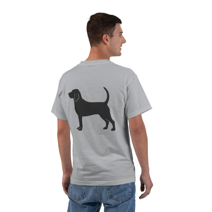 Bloodhound Silhouette Men's Short-Sleeve Crewneck Tee