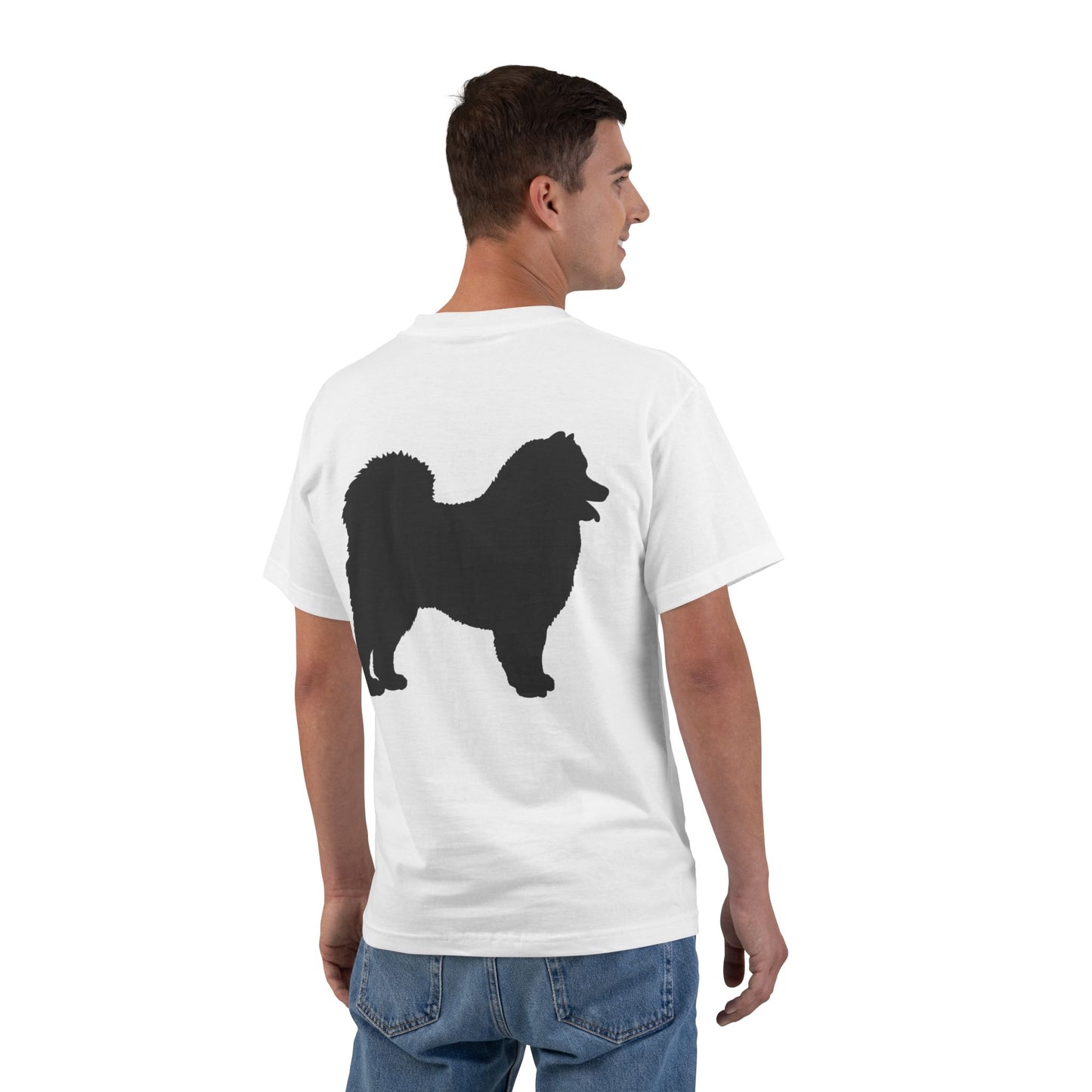 Samoyed Silhouette Men's Short-Sleeve Crewneck Tee