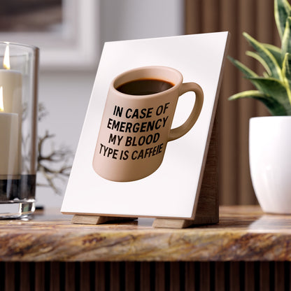 Blood Type Ceramic Photo Tile