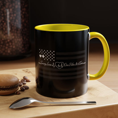 Thin White Line 2-Tone Coffee Mug