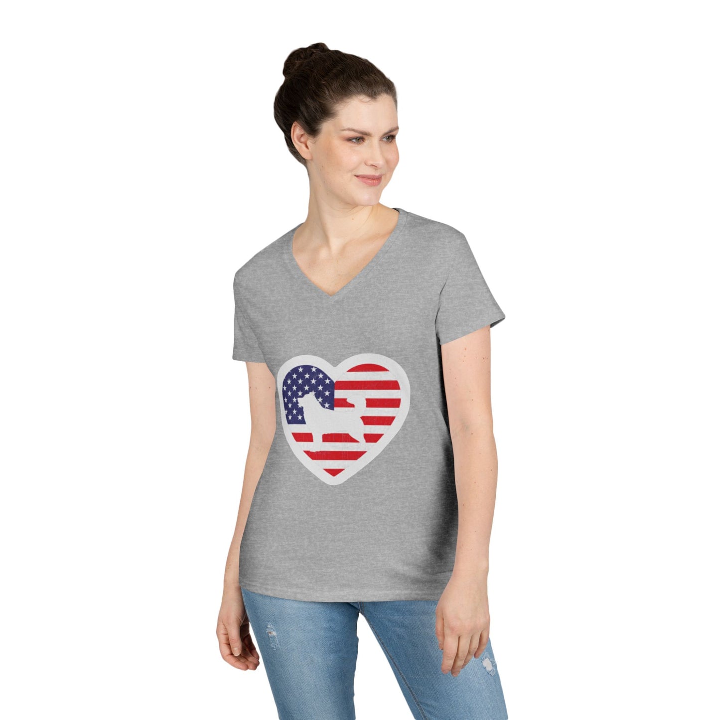 Malamute Flag Women's V-Neck T-Shirt